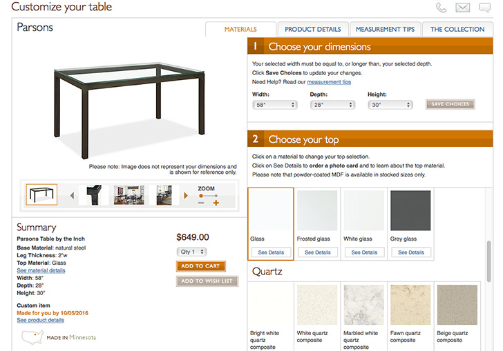 Custom Chairs Sofas Storage Cabinets Tables And Home Decor Parsons Custom Table