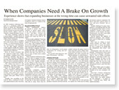 When Companies Need A Brake On Growth