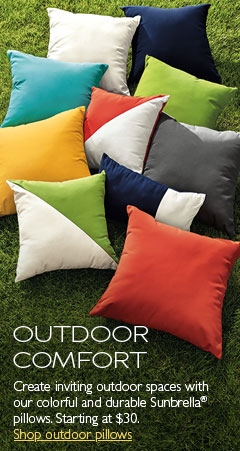 Colorful outdoor accent pillows