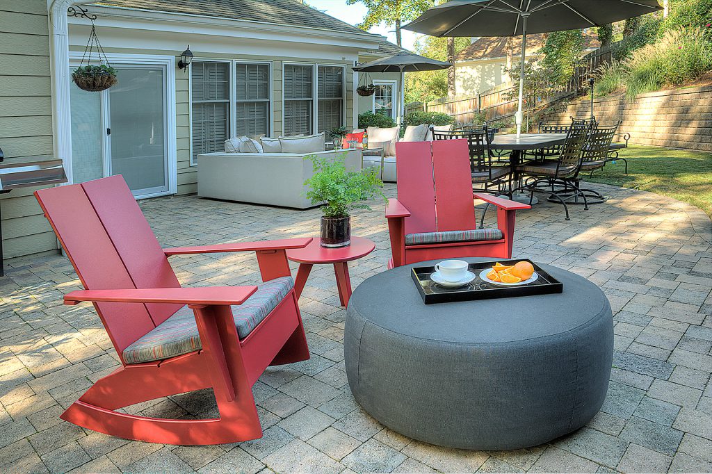 Emmet rocker chairs with Cruz chair cushions