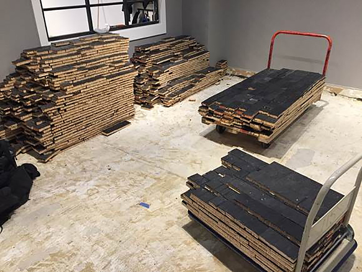 End-grain wood flooring