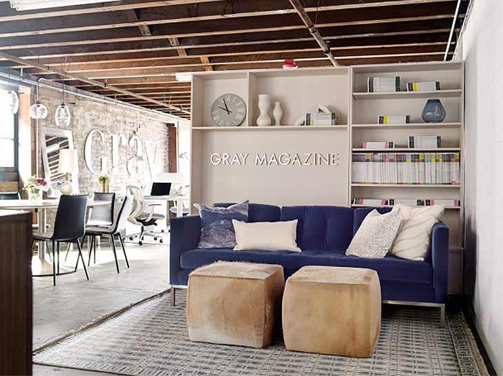 GRAY Magazine's Modern Glam Office - Room & Board