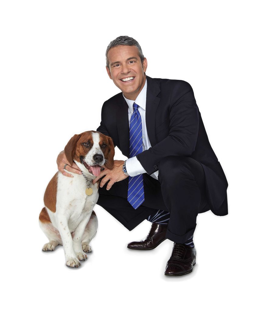 Andy Cohen portrait with dog