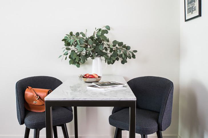 Cora counter stools in Darin ink