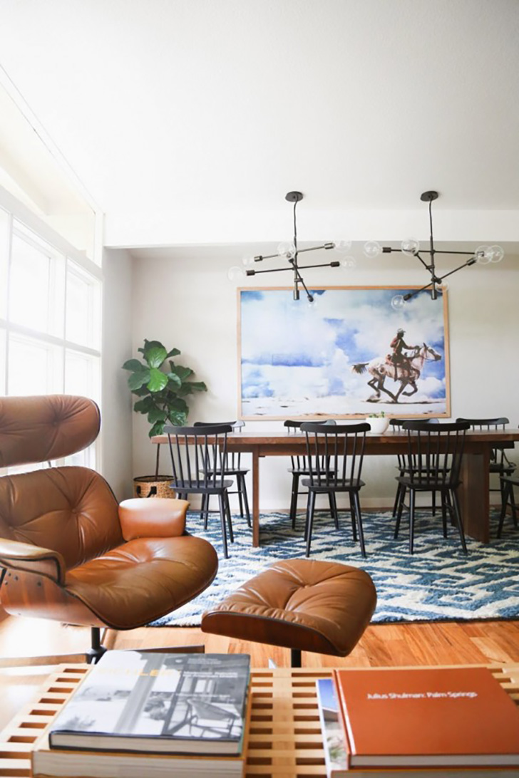 Thatcher dining chairs in open concept dining space