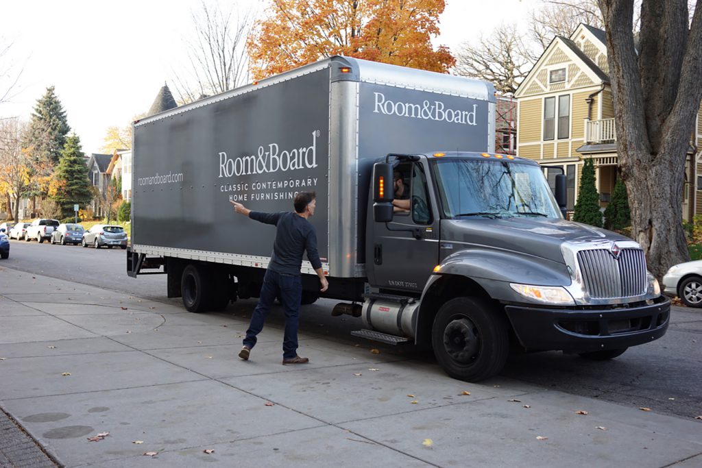 Room & Board delivery truck