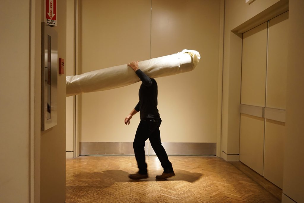 Moving rugs at MIA