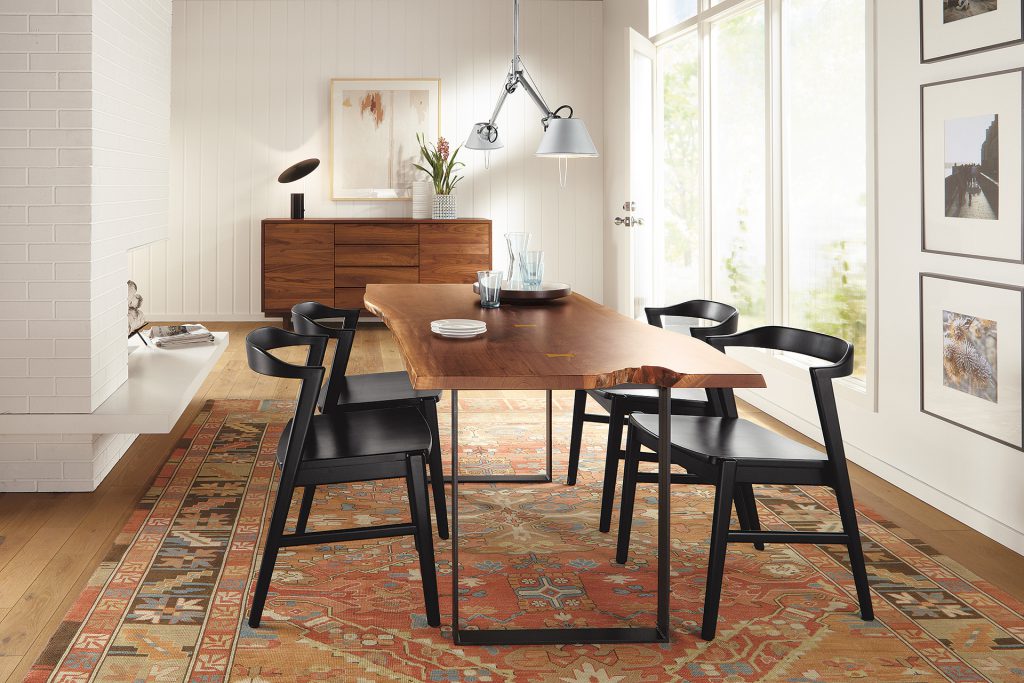 Chilton dining table with Jansen wood chairs