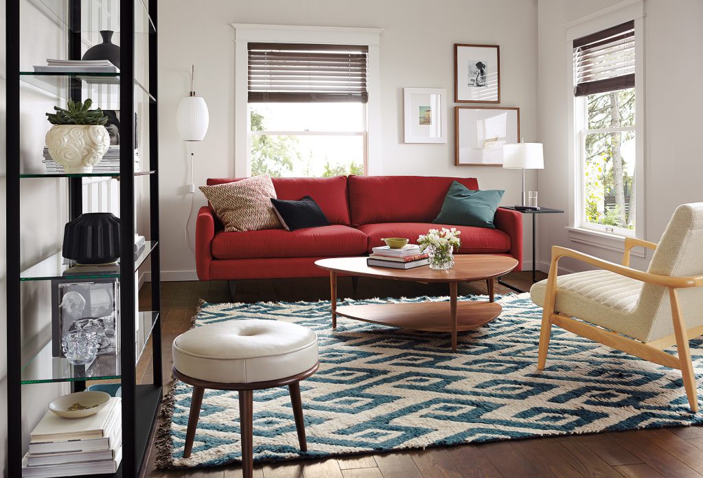 Artisan crafted Jasper sofa with Gibson cocktail table