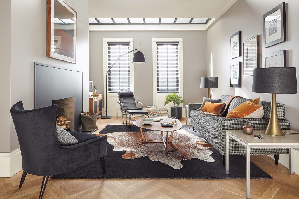 Reese sofa with Paolo chair and ottoman