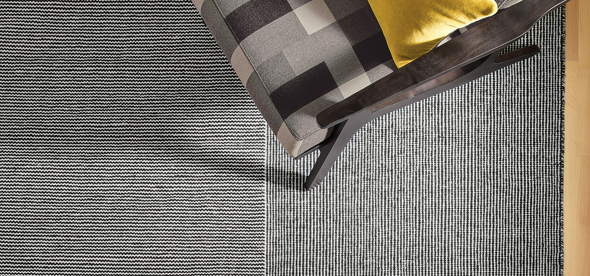 Details of the Traverse Rug and Sanna Chair