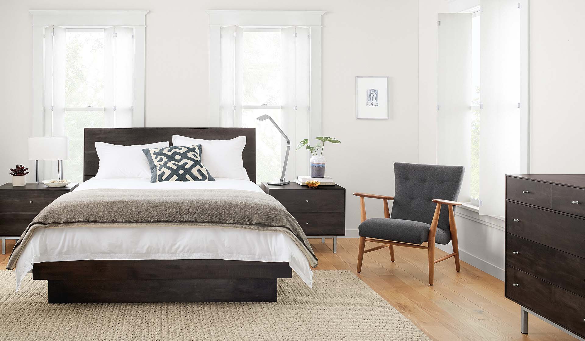 Hudson bed and Reach LED lamp