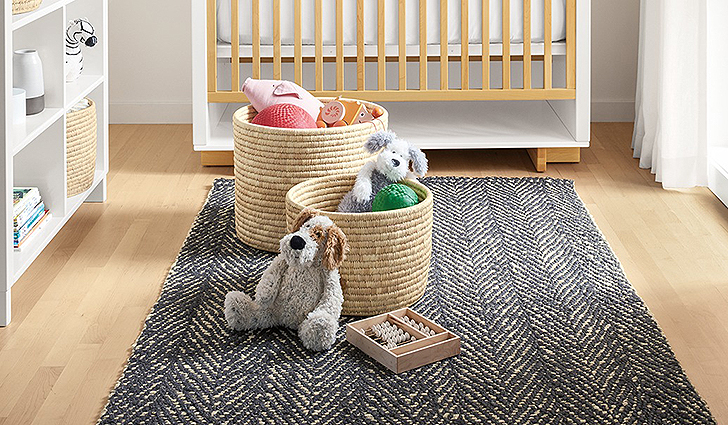 Storage bins to keep nursery organized