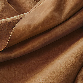 Italian-tanned upholstery leather Porofino cognac