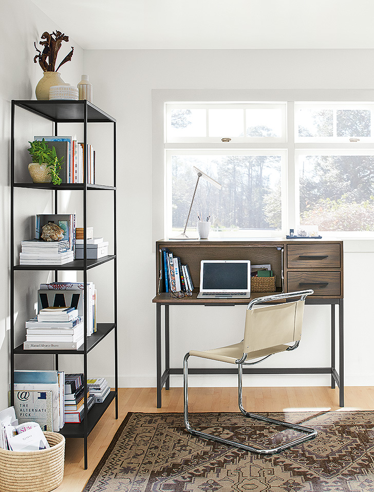 Alden office armoire in home corner office