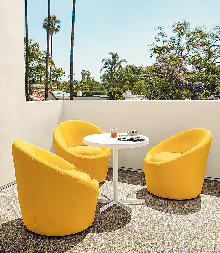 Crest outdoor swivel chairs, Penelope outdoor counter table