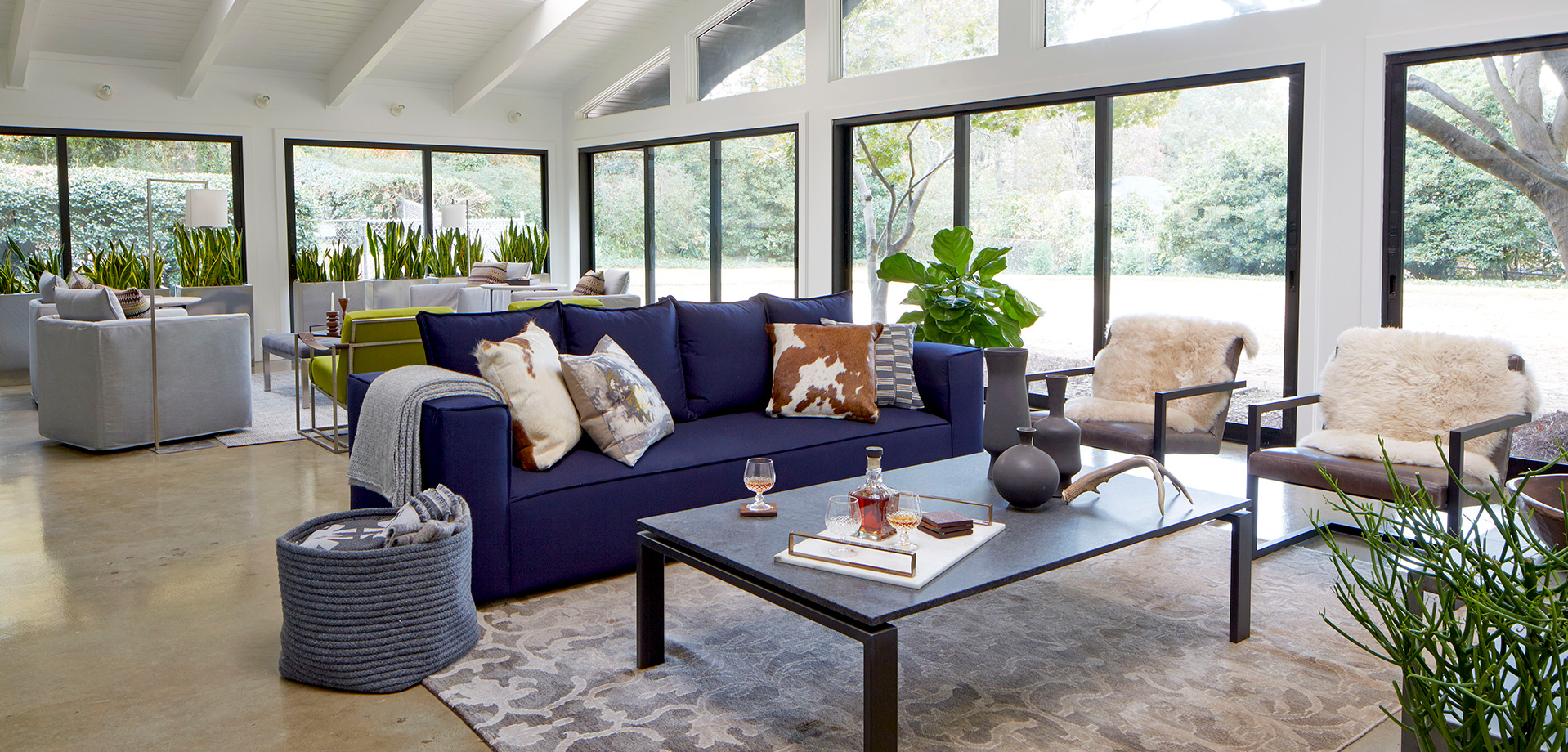 Oasis sofa in Gillespie sunroom