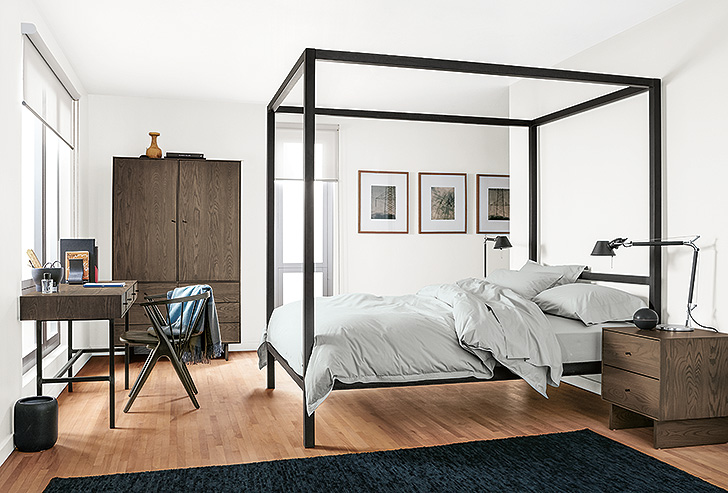 Architecture natural steel canopy bed