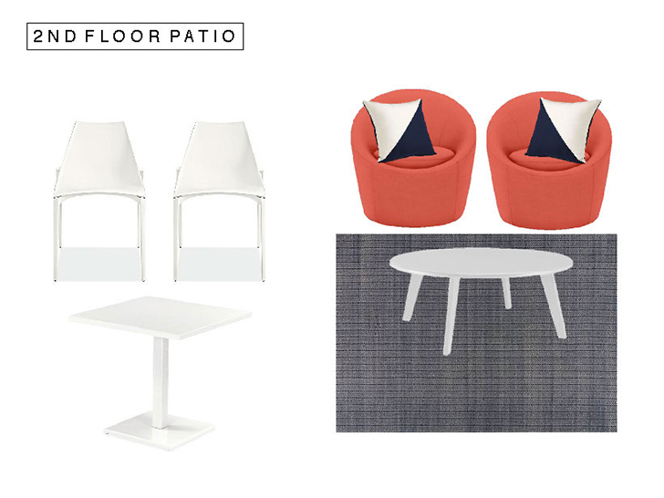 Room & Board furniture selection for outdoor patio