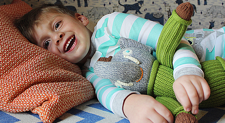 Close-up of Temple pillow.