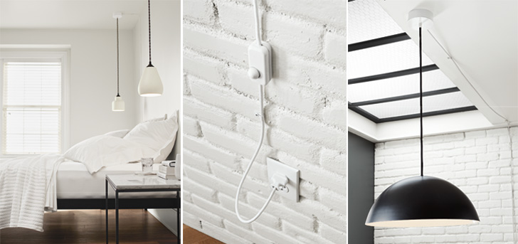 Tandem ceiling mount for temporary pendants