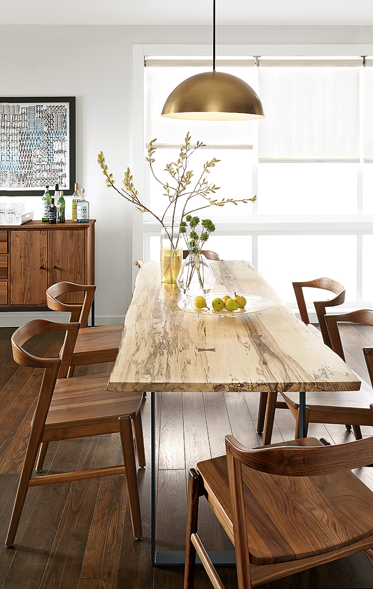 Scandinavian-inspired Jansen walnut dining chairs