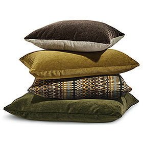 Warm color palette throw pillows