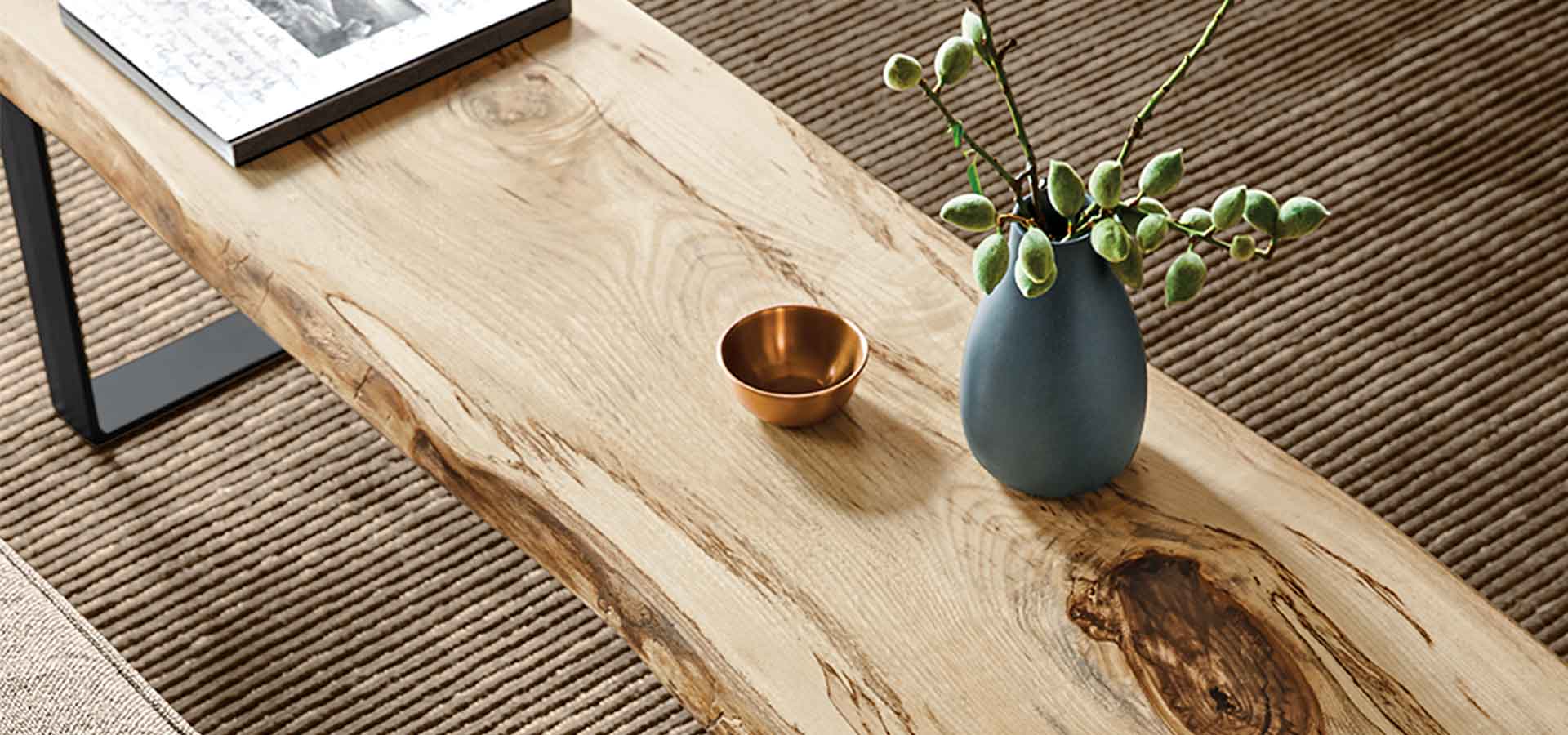 Spalted sugarberry cocktail table