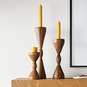 Candle stick holders made from scrap wood