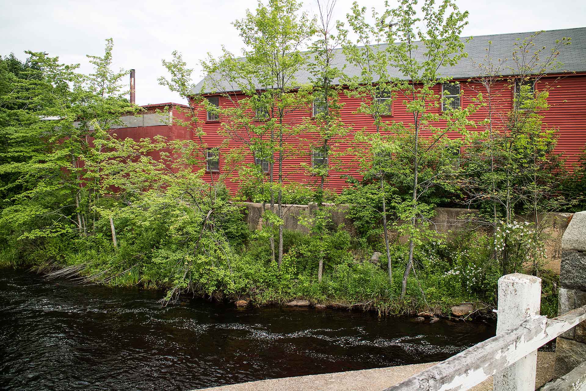 Outside of MH Parks factory in Massachusetts