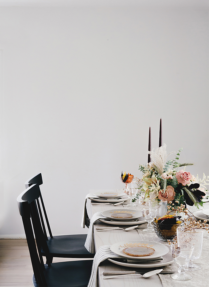 Minimalist Dining Room featuring Corbett table and Thatcher chairs