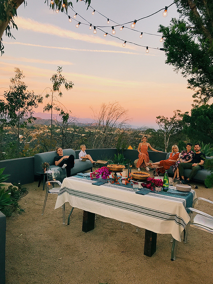 Outdoor patio overlooking the city