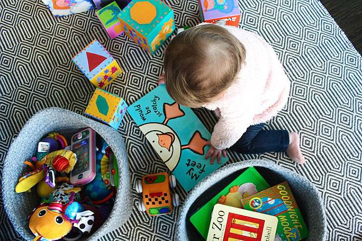 Play area with book storage