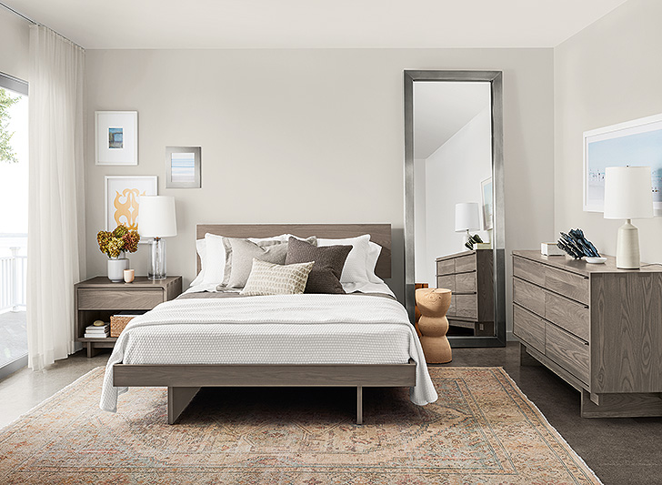 Scandinavian-inspired Anton minimal bedroom set in solid wood