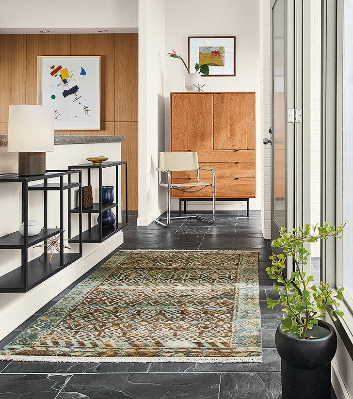 Timuri custom rug for entryway