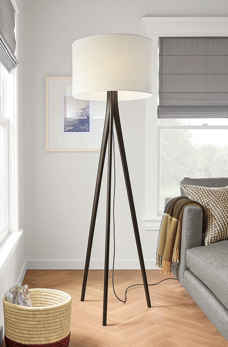 Modern Scandinavian-inspired Lane wood floor lamp
