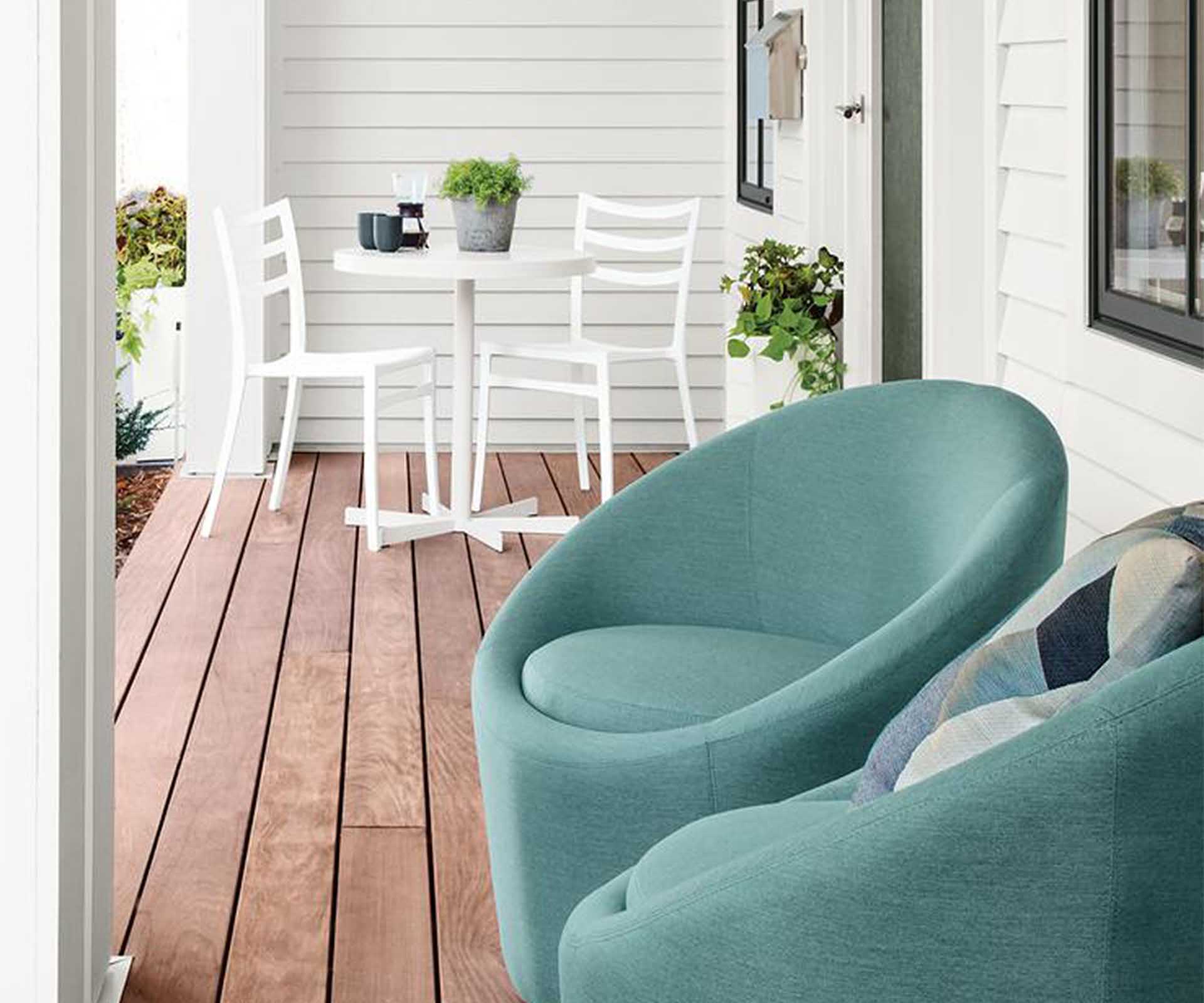 Crest chairs on patio