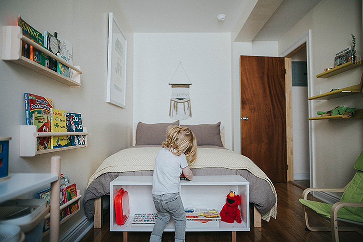 Modern kids bedroom with full bed