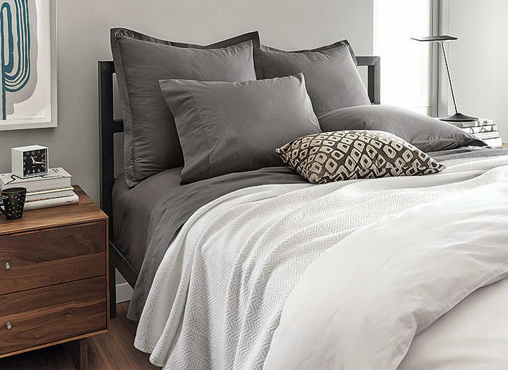 Why You Deserve Good Quality Sheets Room Board Modern Gray And White Bedding With Steel Bed Frame
