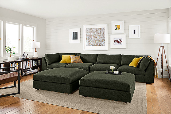 Linger long sofa and two ottoman