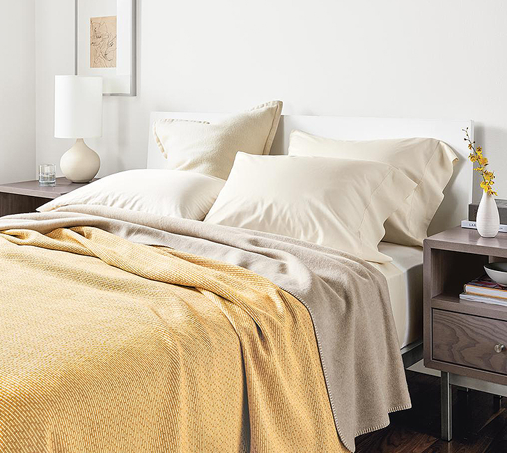 Drizzle bedding in saffron yellow