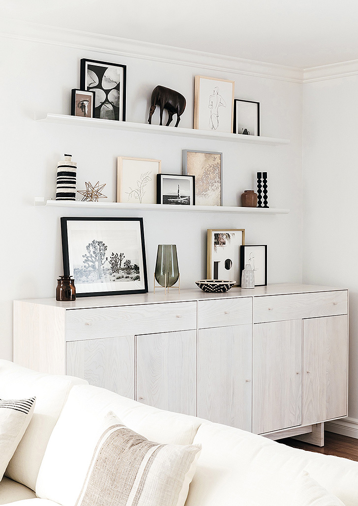 Side view of Hudson custom cabinet storage