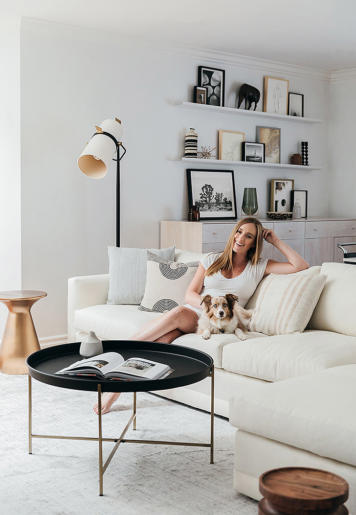 Blogger Kim Lapides in her small space