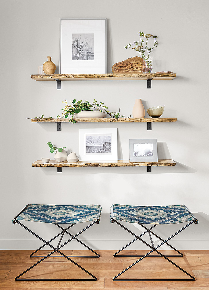 Stowe open wall shelves