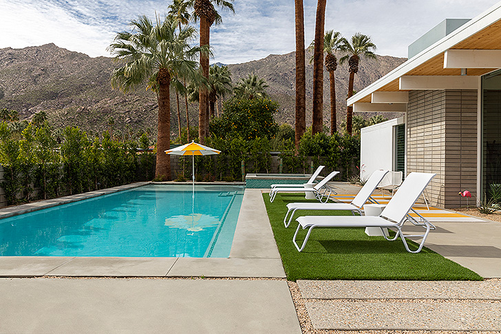 Poolside and mountain view from the Desert Eichler