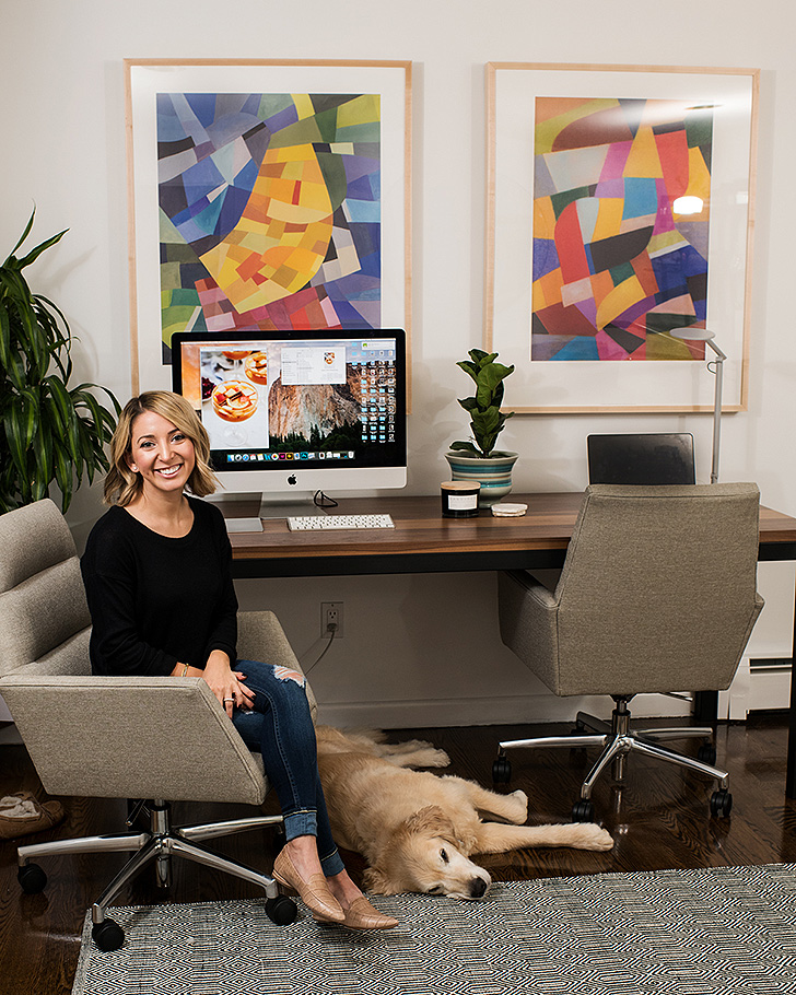 Lexi sitting in her home office space