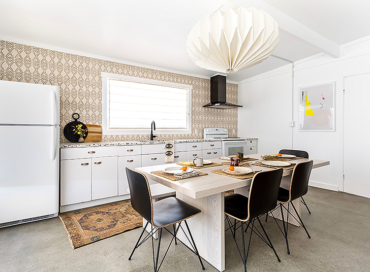 Retro dining room with Corbett dining table