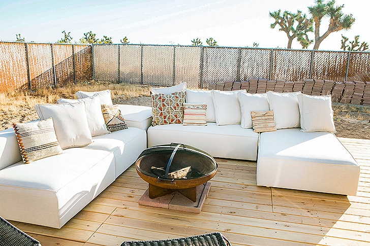 Oasis modular sectional on deck