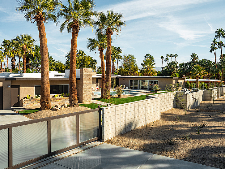 Exterior view of the Gillman Residence in Palm Springs