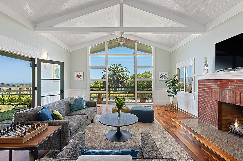 Living room of Santa Barbara home